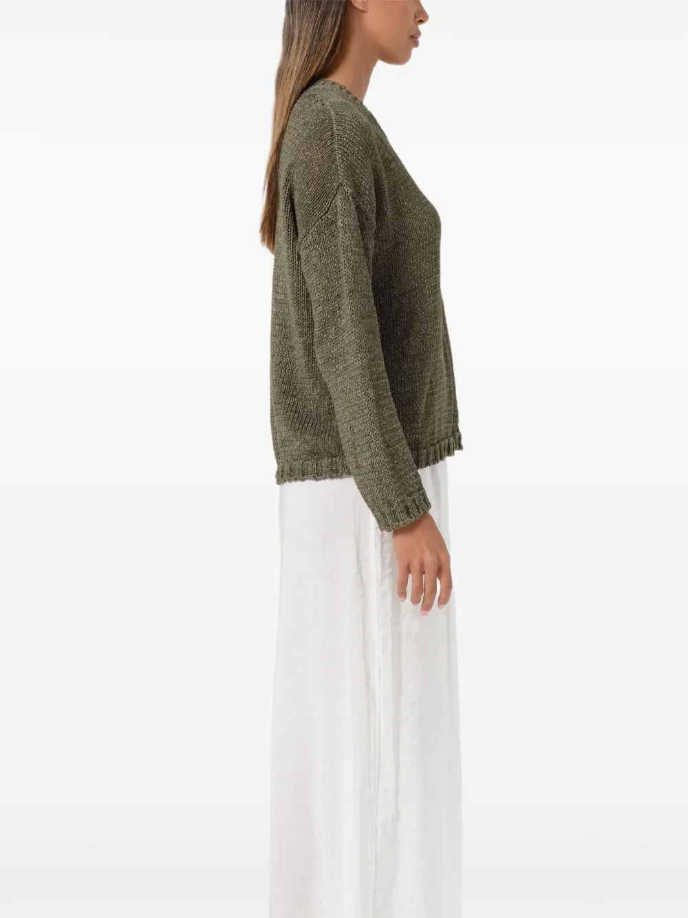 PLOUMANACH V-neck balloon-sleeve sweater | Knitted Sweaters | Image 2