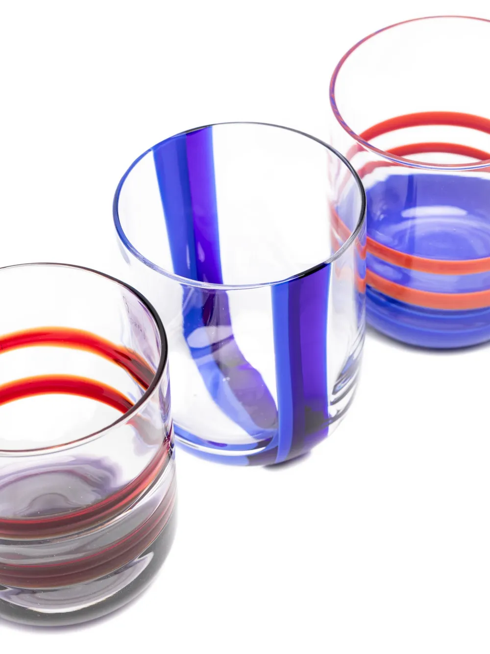 Ichendorf Milano striped glass tumblers (set of six) | Glassware | Image 2