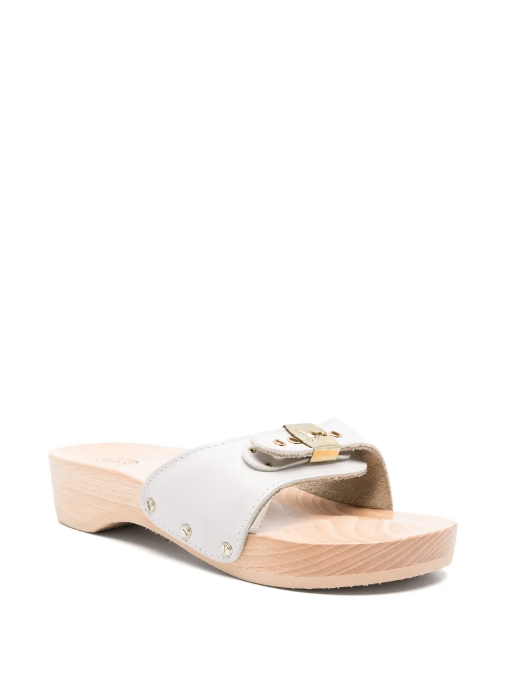 Scholl 35mm leather platform sandals White