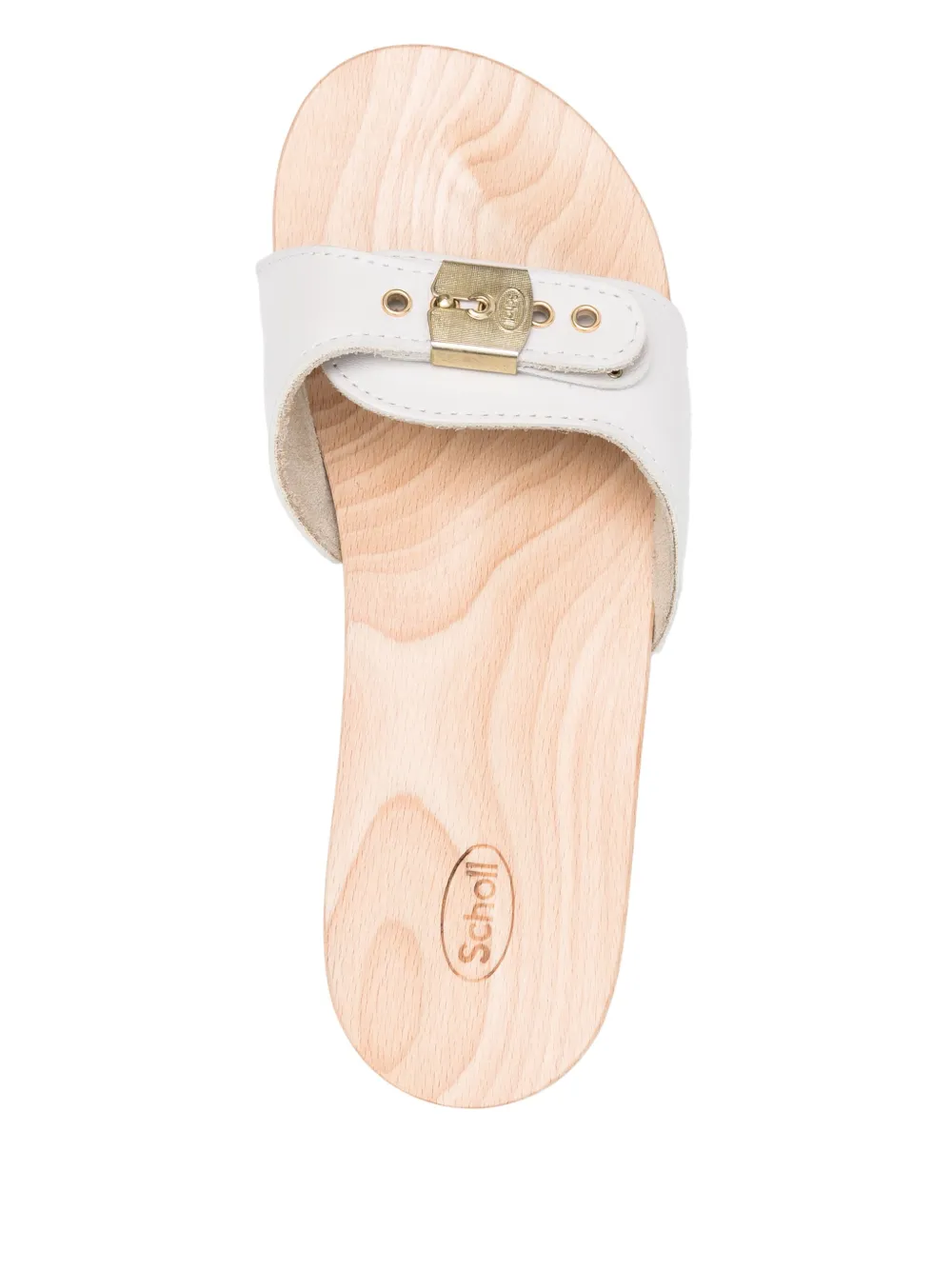 Scholl 35mm leather platform sandals White