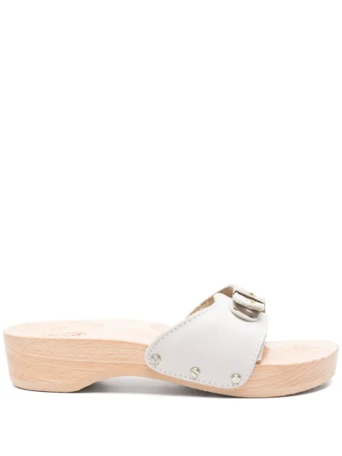 Scholl 35 mm leren sandalen met plateauzool