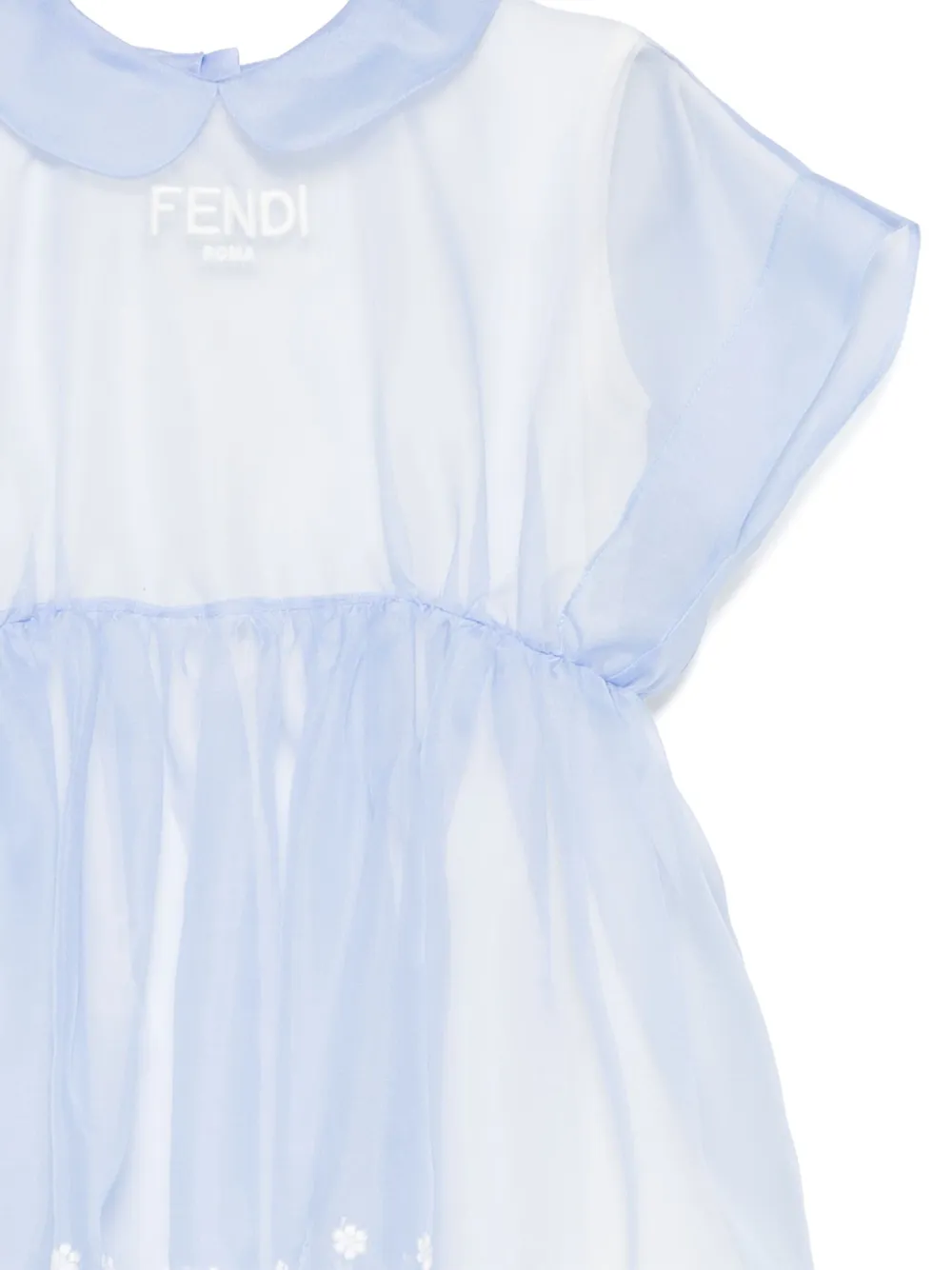 Fendi Kids Zijden jurk Blauw