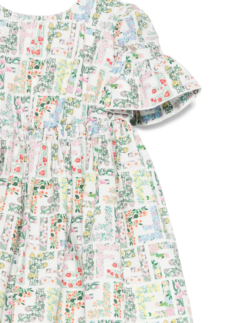 Fendi Kids Jurk met FF-print Wit