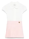 Fendi Kids pleated skirt and shirt set - White