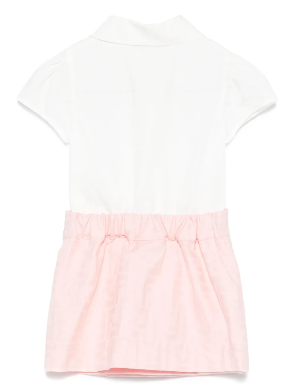 Fendi Kids pleated skirt and shirt set - Wit