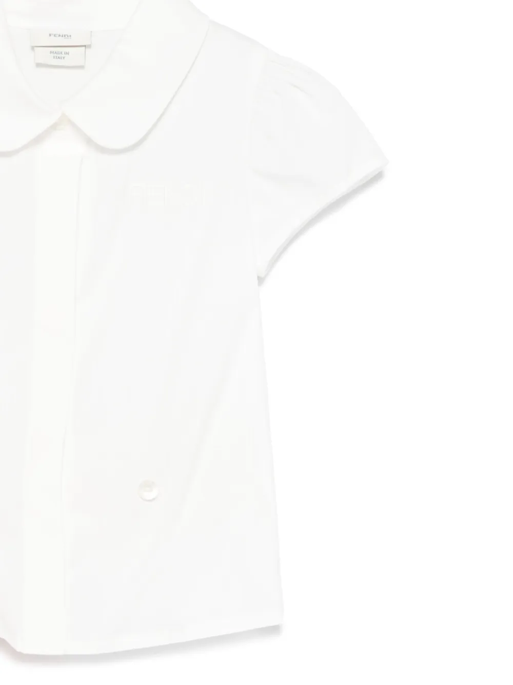 Fendi Kids Geplooide rok en shirt Wit