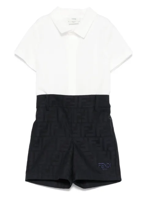 Fendi Kids FF-jacquard short and shirt set