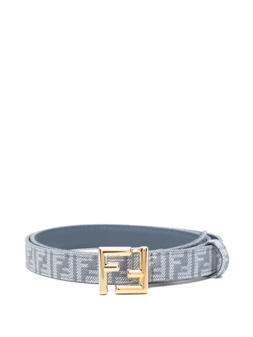 FENDI cinturón con logo FF en jacquard | azul | Image 1