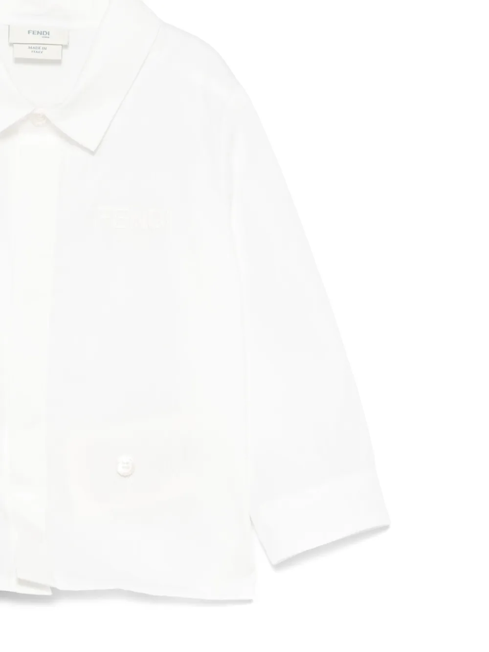 Fendi Kids Shirt en shorts met tartan-ruit Wit
