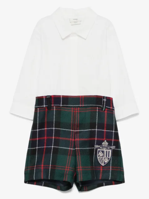 Fendi Kids Conjunto 2 peças xadrez tartan