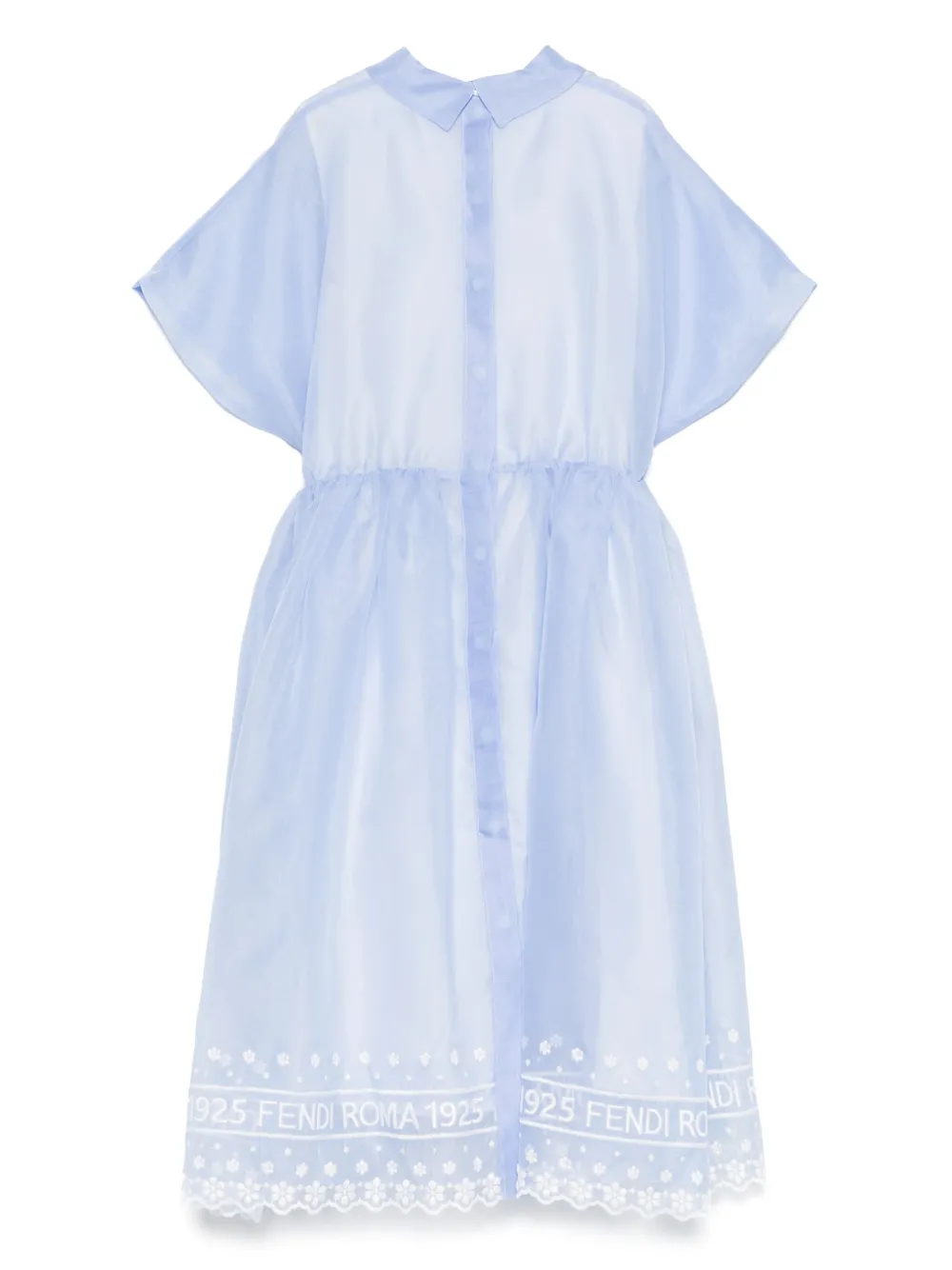 Fendi Kids Zijden jurk Blauw