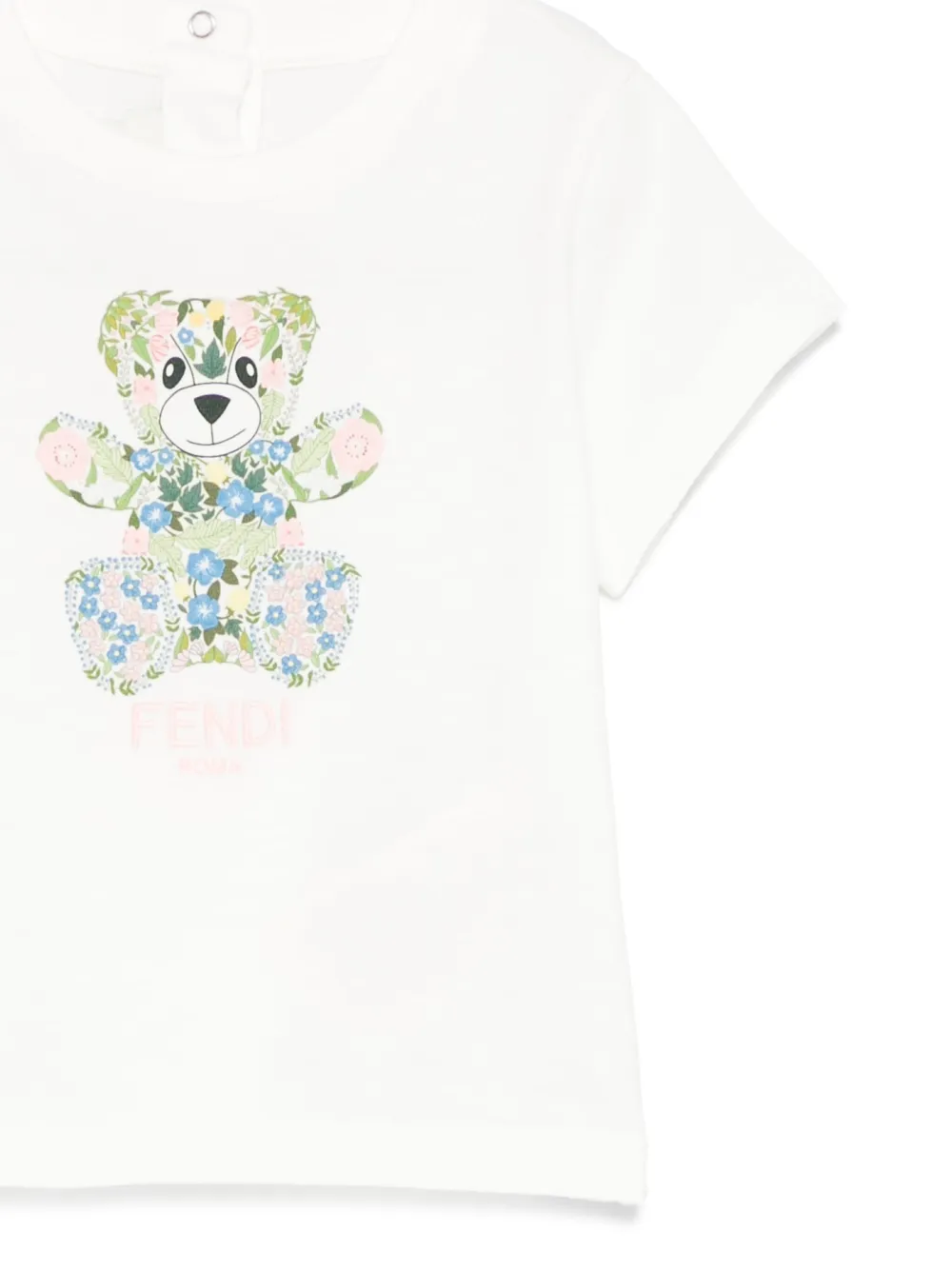 Fendi Kids T-shirt met teddybeerprint Wit