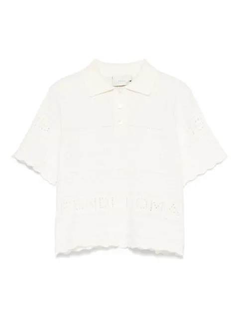 Fendi Kids قميص بولو بزينة ثقوب