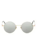 VALENTINO GARAVANI EYEWEAR round-frame mirrored sunglasses - Gold