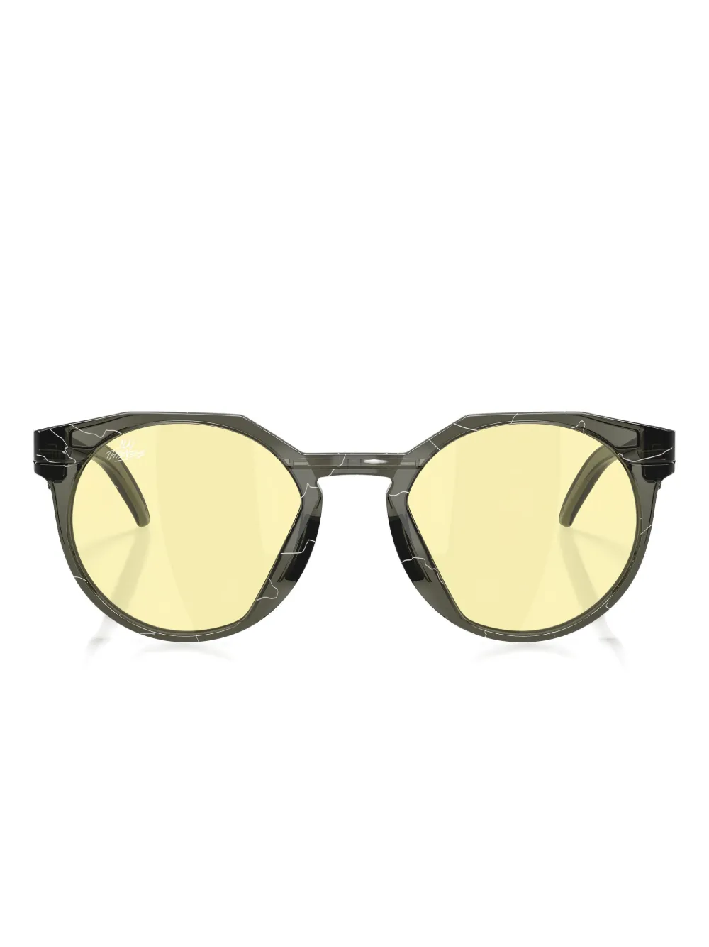 Oakley Zonnebril met rond montuur Zwart