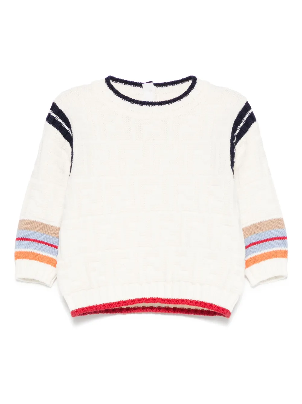 Fendi Kids Trui met streepdetail Beige