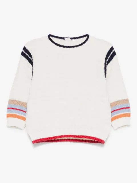 Fendi Kids suéter con detalle de rayas