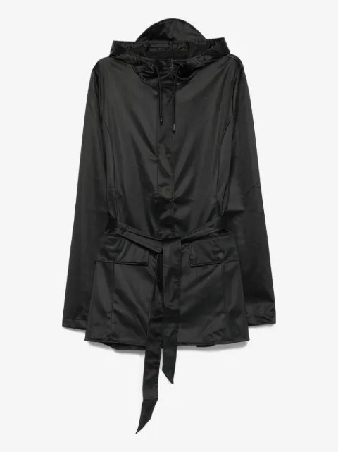 Rains hooded belted raincoat