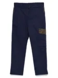 Fendi Kids FF-jacquard trousers - Blue