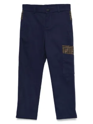Fendi Kids コーデュロイ パンツ | ブルー | FARFETCH JP