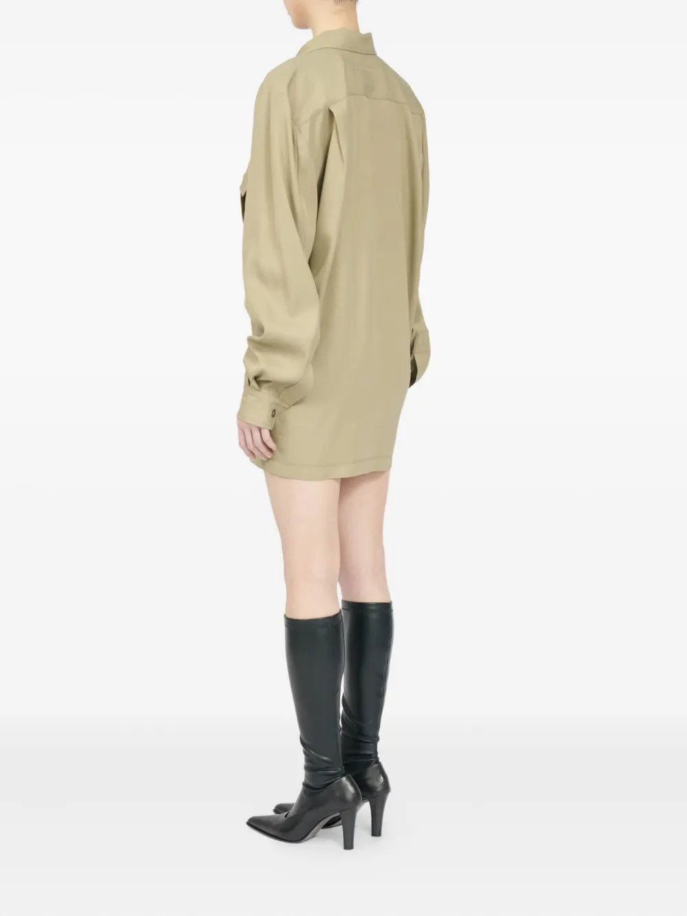 MM6 Maison Margiela Button-up blousejurk Beige