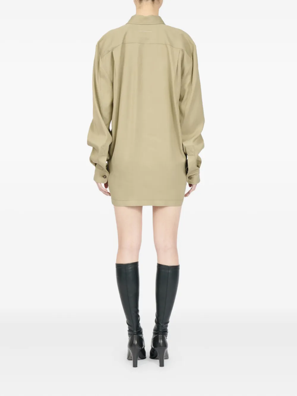 MM6 Maison Margiela Button-up blousejurk Beige