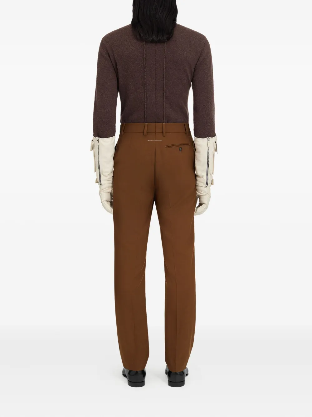 MM6 Maison Margiela Wollen plooibroek Bruin