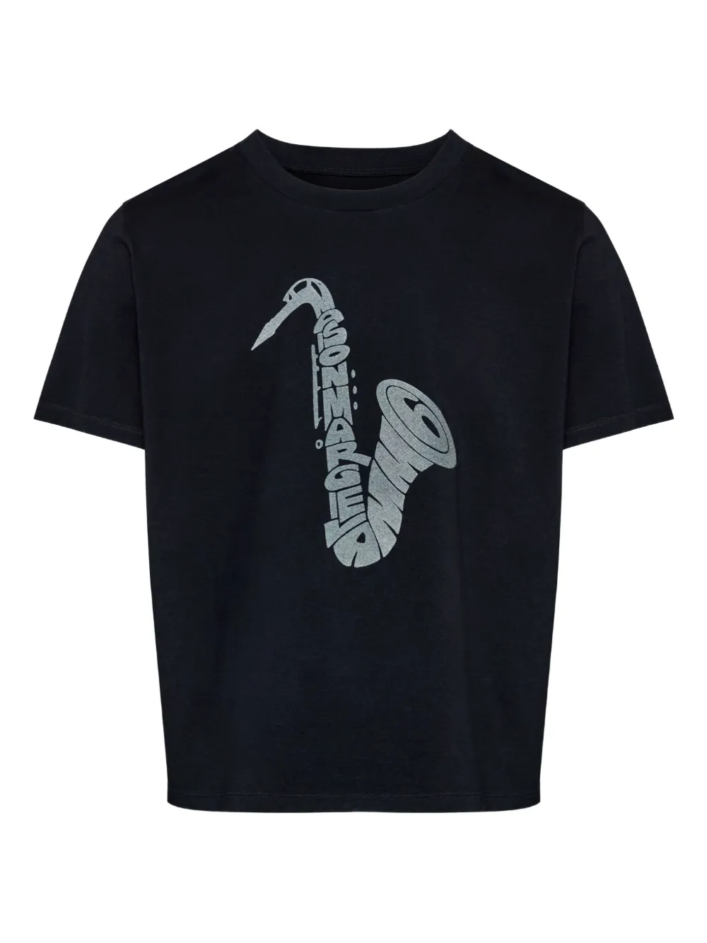 MM6 Maison Margiela playera con saxofón estampado | negro | Image 1