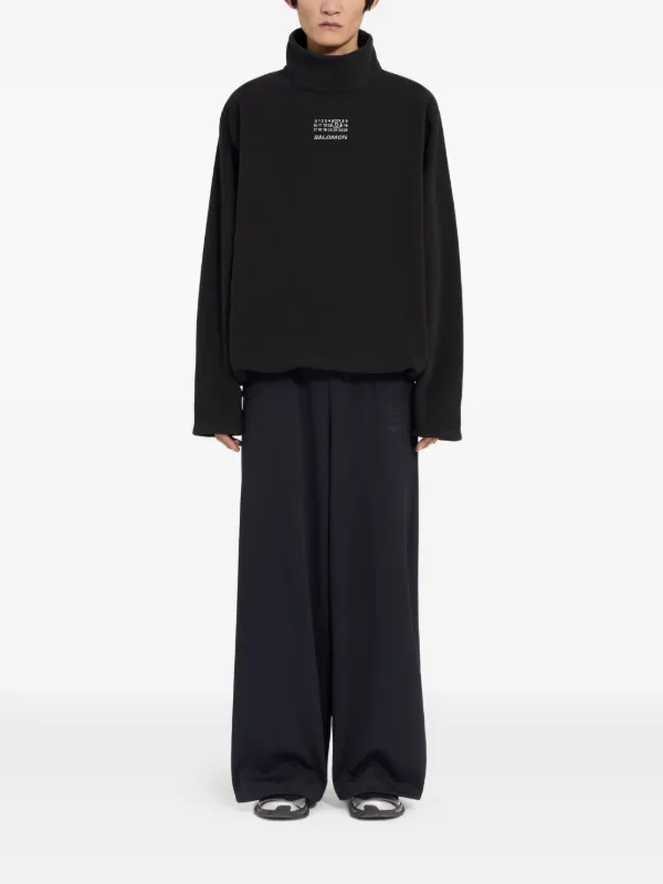 MM6 Maison Margiela X Salomon Logo Turtleneck Sweatshirt | Black