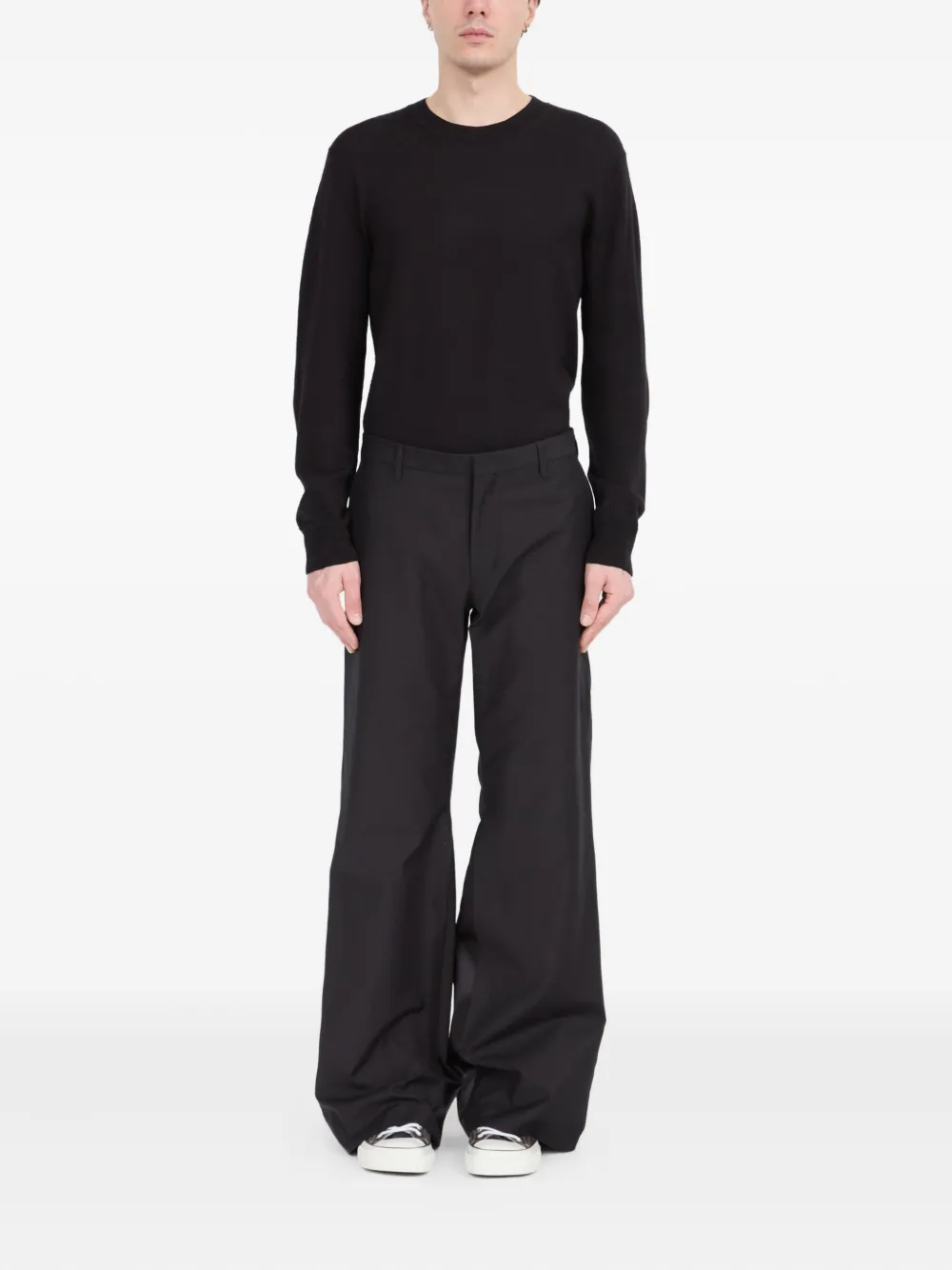 MM6 Maison Margiela single-stitch logo trousers - Zwart