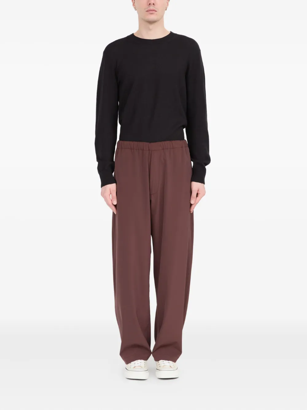 MM6 Maison Margiela Broek met elastische taille - Bruin