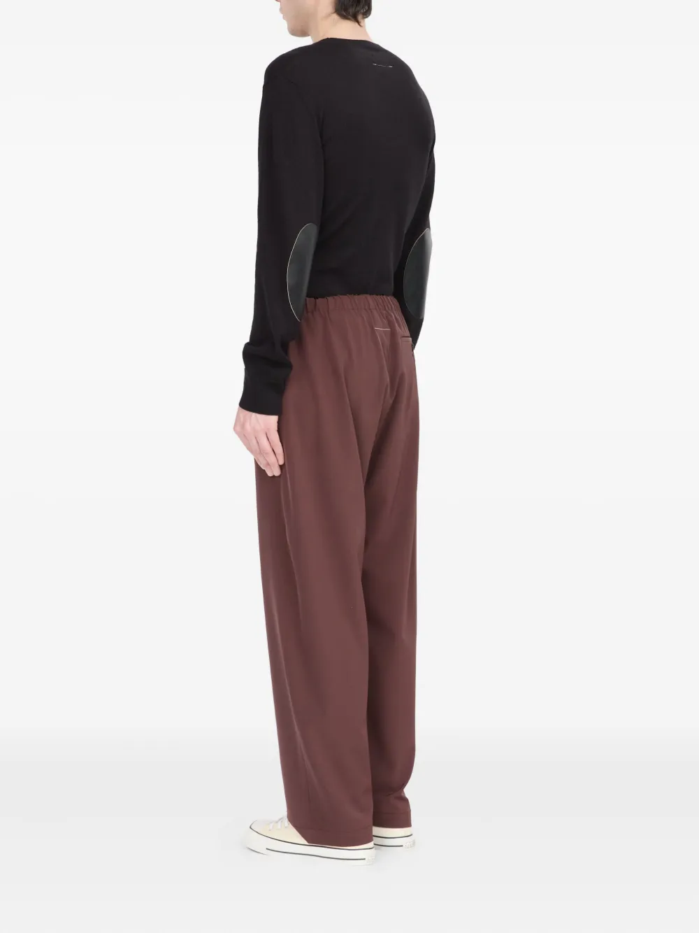 MM6 Maison Margiela Broek met elastische taille Bruin