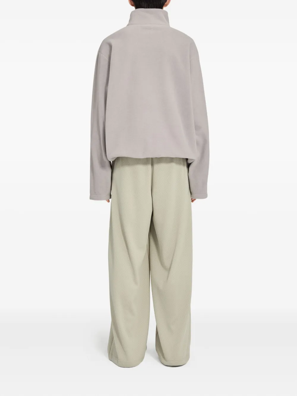 MM6 Maison Margiela X Salomon Fleece T-shirt met col en lange mouwen Beige