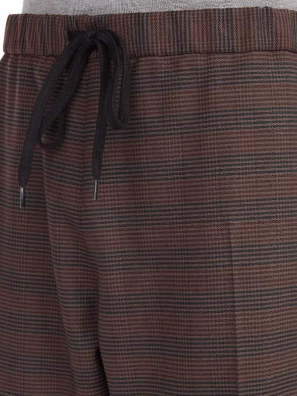 MM6 Maison Margiela チェック パンツ | ブラウン | FARFETCH JP