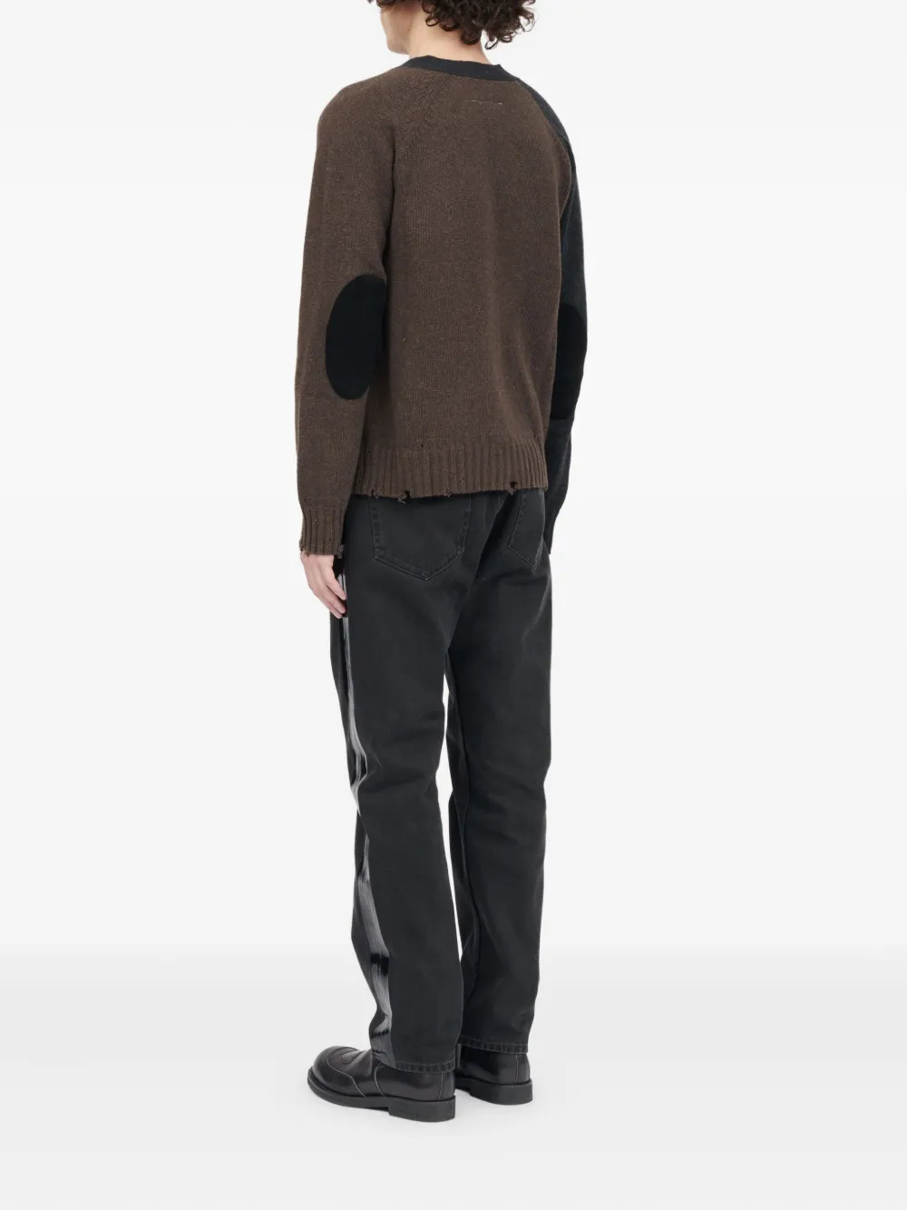 MM6 Maison Margiela Vest met contrasterende raglan mouwen Zwart
