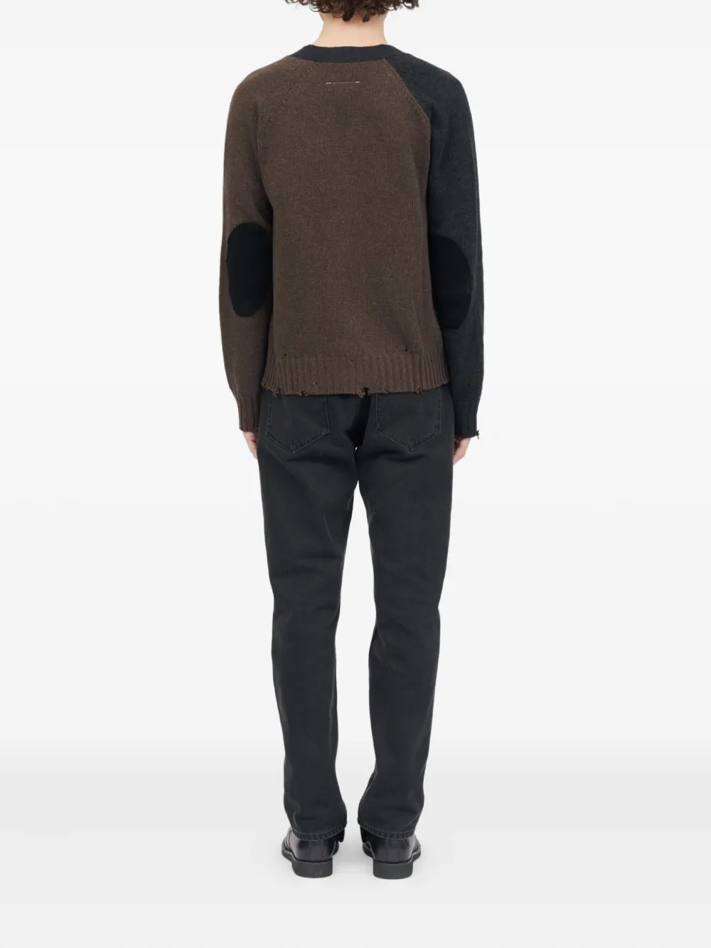 MM6 Maison Margiela Vest met contrasterende raglan mouwen Zwart