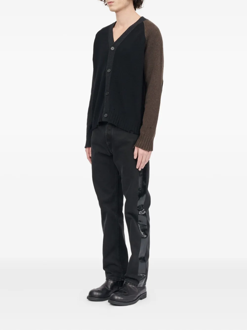 MM6 Maison Margiela Vest met contrasterende raglan mouwen Zwart