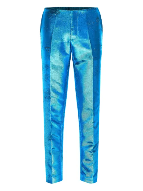 MM6 Maison Margiela metallic-finish tailored trousers