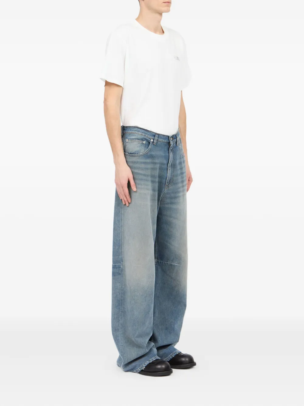 MM6 Maison Margiela Jeans met franje Blauw