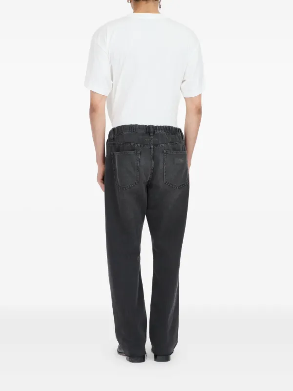 デニム・ジーパン MM6 MAISON MARGIELA DISTRESSED JEANS VARNISHED MM6 Maison Margiela Distressed Jeans | Grey | FARFETCH