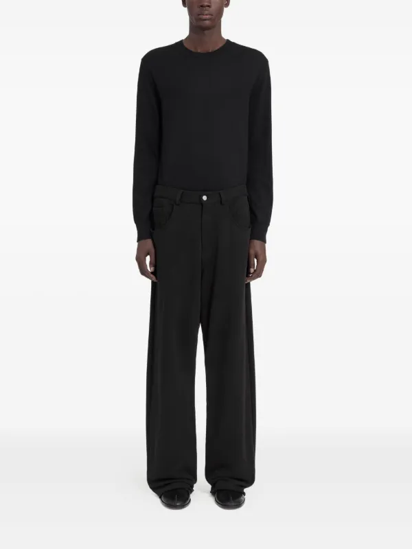 マルジェラ　黒 パンツ バックポケット付き MM6 Maison Margiela ポケットディテール パンツ | ブラック