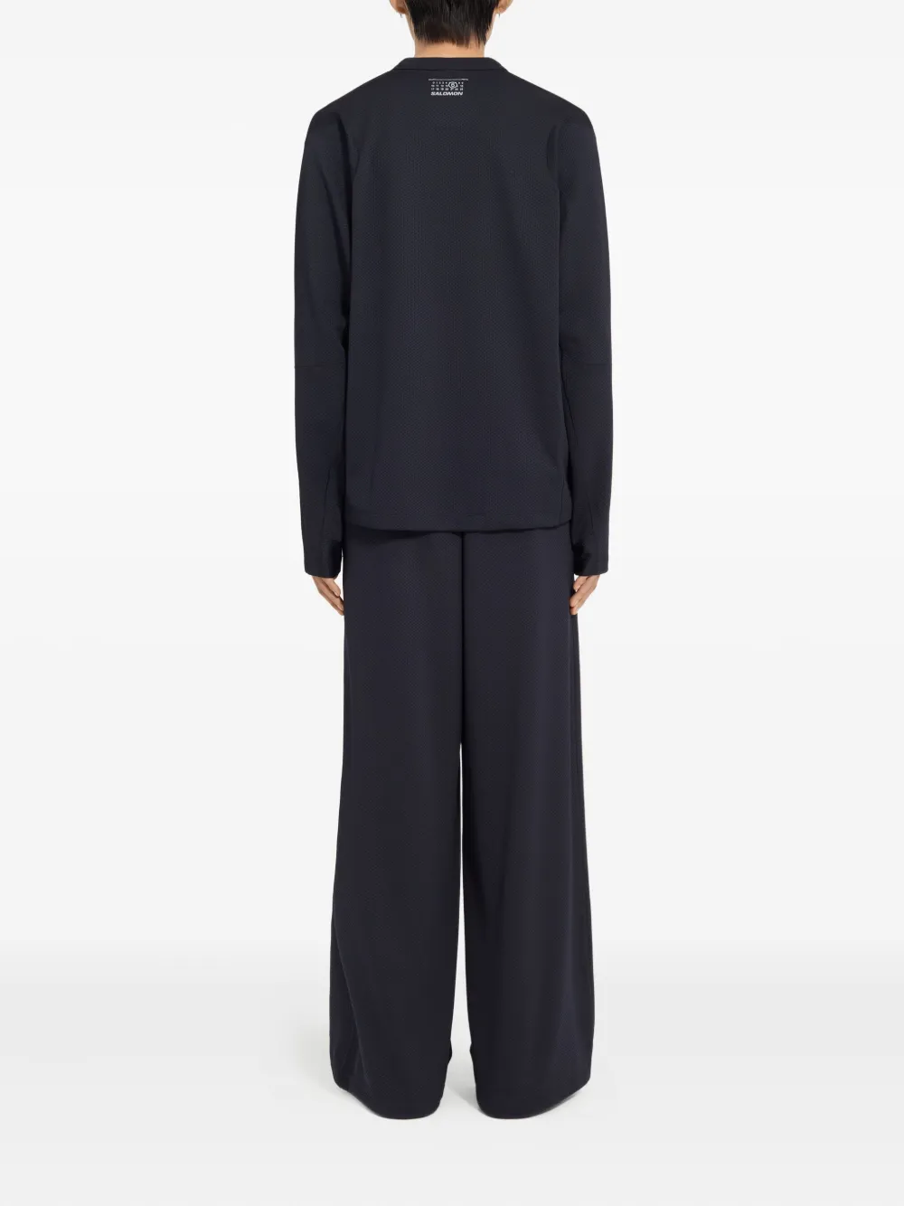 MM6 Maison Margiela X Salomon T-shirt met logo met textuur en lange mouwen Zwart