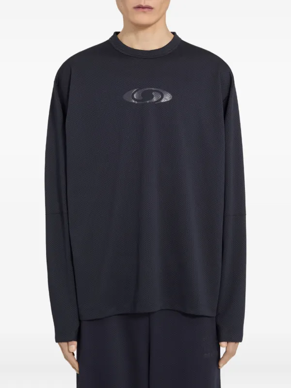 MM6 Maison Margiela X Salomon Textured Logo long-sleeved T-shirt