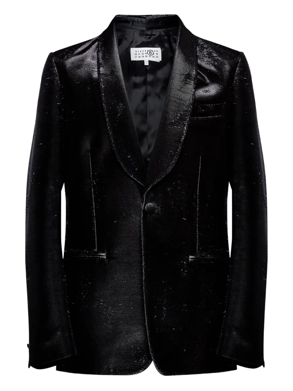 MM6 Maison Margiela Blazer met textuur Zwart
