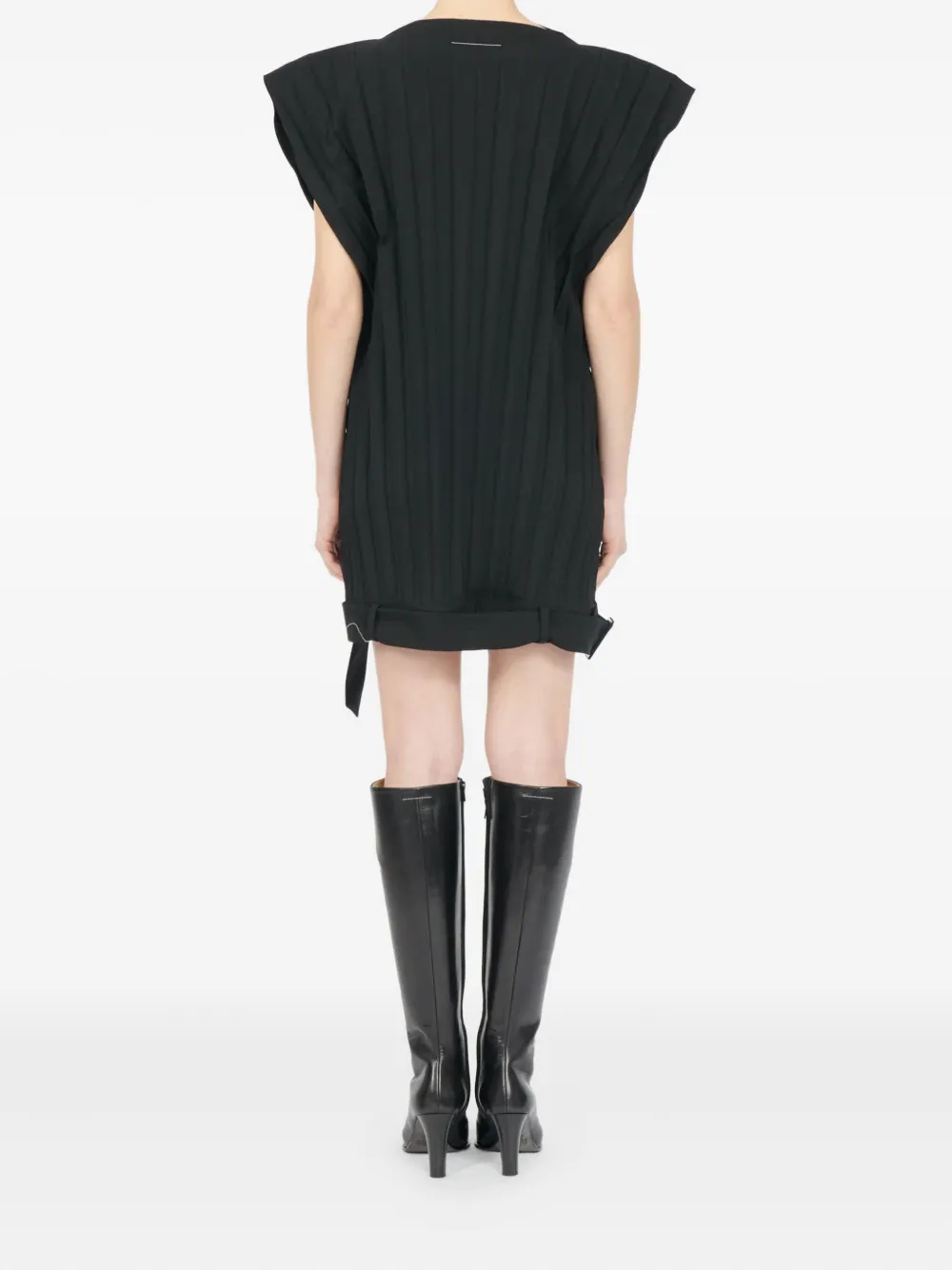 MM6 Maison Margiela Geplooide mini-jurk Zwart