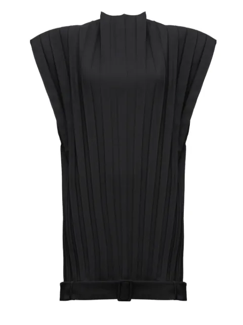 MM6 Maison Margiela pleated sleeveless mini dress