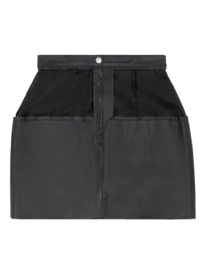 MM6 Maison Margiela ベルテッド Aラインミニスカート | ブラック