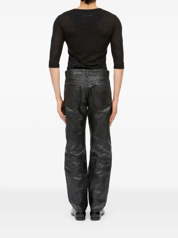 MM6 Maison Margiela ワックス ジーンズ | ブラック | FARFETCH JP