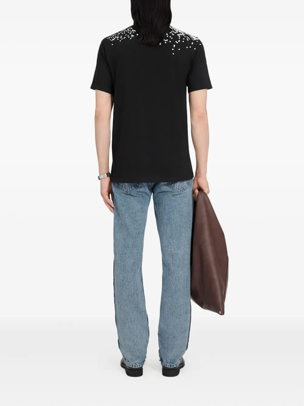 MM6 Maison Margiela T-shirt met confettiprint Zwart