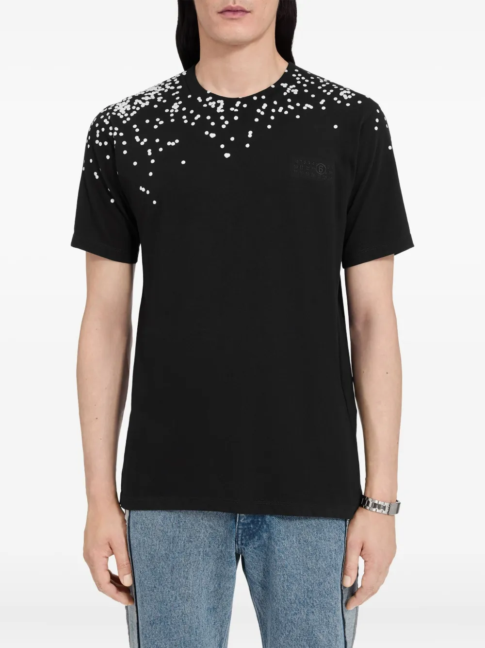 MM6 Maison Margiela T-shirt met confettiprint Zwart